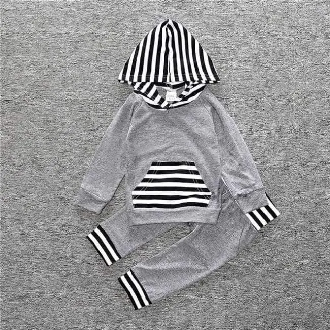 Baby Autumn new baby boy clothes Children Baby Girls Long Sleeve Hooded Tops Floral pants 2 pcs. clothing set SY188