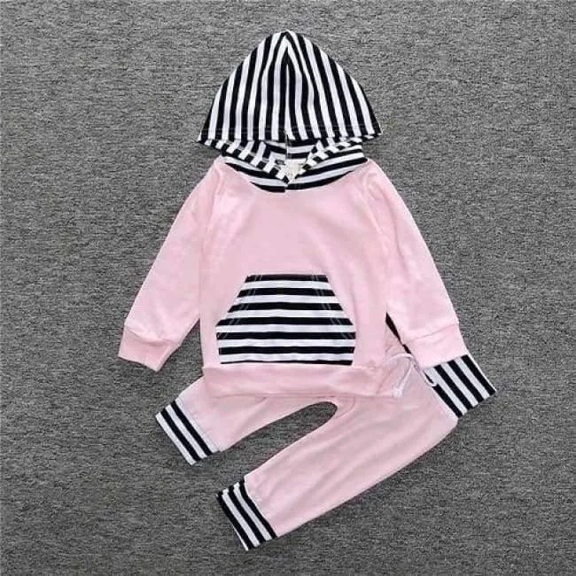 Baby Autumn new baby boy clothes Children Baby Girls Long Sleeve Hooded Tops Floral pants 2 pcs. clothing set SY188