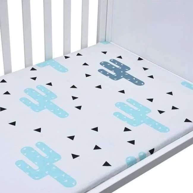 100% Baumwolle Kinderbett Spannbetttuch Weiche Atmungsaktive Babybett Matratzenbezug Potector Cartoon Neugeborenen Bettwäsche Für Kinderbett Größe 130 * 70cm