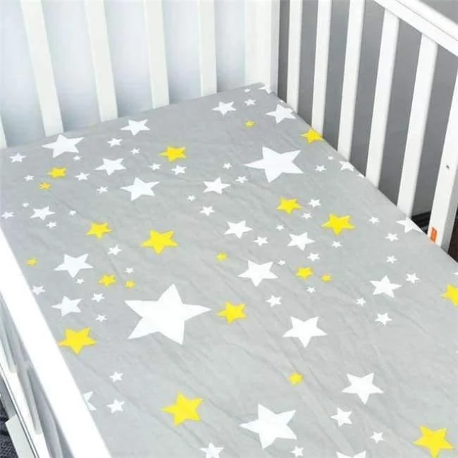 100% Baumwolle Kinderbett Spannbetttuch Weiche Atmungsaktive Babybett Matratzenbezug Potector Cartoon Neugeborenen Bettwäsche Für Kinderbett Größe 130 * 70cm