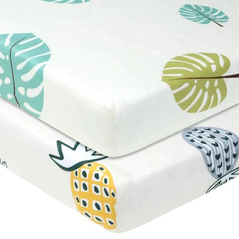 100% Baumwolle Kinderbett Spannbetttuch Weiche Atmungsaktive Babybett Matratzenbezug Potector Cartoon Neugeborenen Bettwäsche Für Kinderbett Größe 130 * 70cm