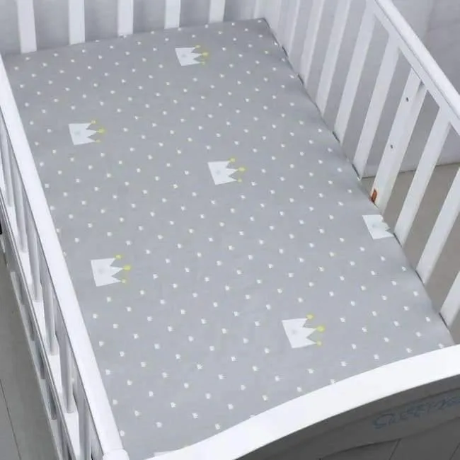 100% Baumwolle Kinderbett Spannbetttuch Weiche Atmungsaktive Babybett Matratzenbezug Potector Cartoon Neugeborenen Bettwäsche Für Kinderbett Größe 130 * 70cm