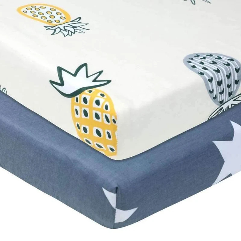 100% Baumwolle Kinderbett Spannbetttuch Weiche Atmungsaktive Babybett Matratzenbezug Potector Cartoon Neugeborenen Bettwäsche Für Kinderbett Größe 130 * 70cm