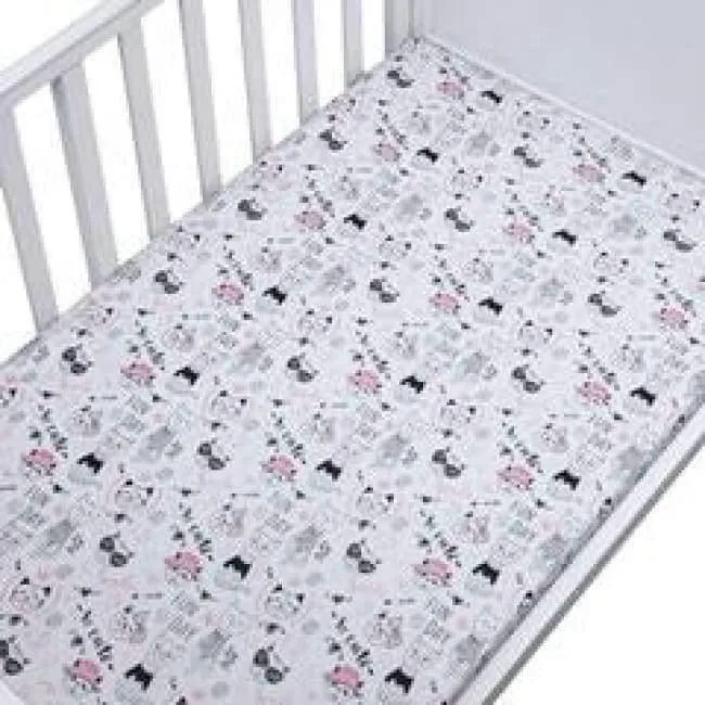 100% Baumwolle Kinderbett Spannbetttuch Weiche Atmungsaktive Babybett Matratzenbezug Potector Cartoon Neugeborenen Bettwäsche Für Kinderbett Größe 130 * 70cm