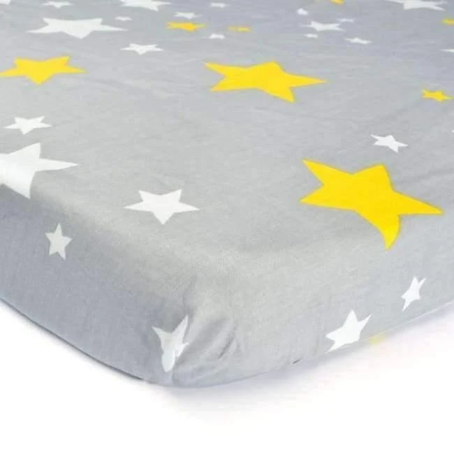 100% Baumwolle Kinderbett Spannbetttuch Weiche Babybett Matratzenbezug Schutz Cartoon Neugeborenen Bettwäsche Für Kinderbett Größe 130 * 70cm