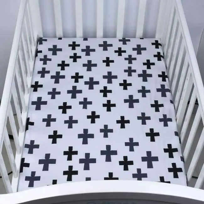 100% Baumwolle Kinderbett Spannbetttuch Weiche Babybett Matratzenbezug Schutz Cartoon Neugeborenen Bettwäsche Für Kinderbett Größe 130 * 70cm