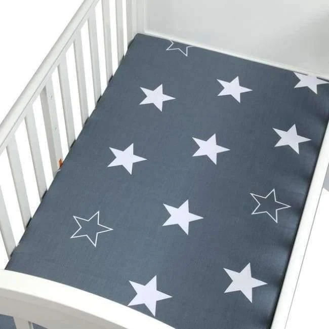 100% Baumwolle Kinderbett Spannbetttuch Weiche Babybett Matratzenbezug Schutz Cartoon Neugeborenen Bettwäsche Für Kinderbett Größe 130 * 70cm