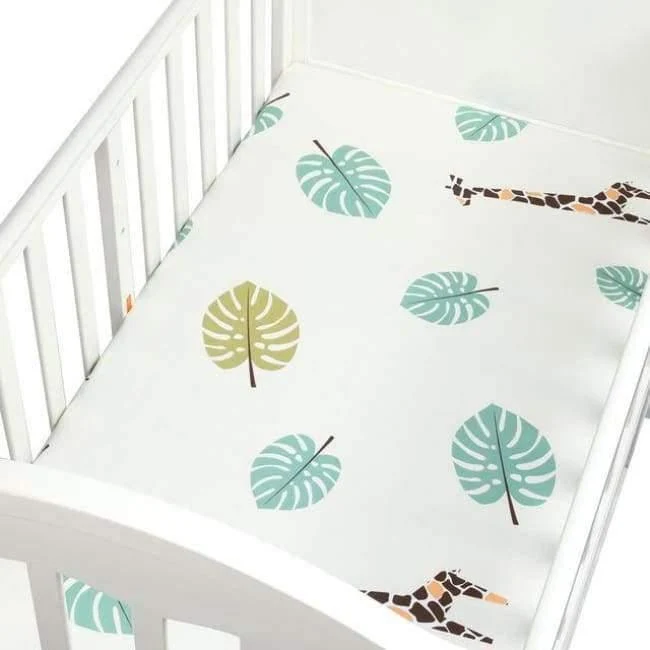 100% Baumwolle Kinderbett Spannbetttuch Weiche Babybett Matratzenbezug Schutz Cartoon Neugeborenen Bettwäsche Für Kinderbett Größe 130 * 70cm