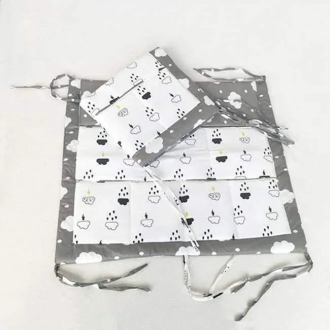 Bett hängen Aufbewahrungstasche Babybett Bett Marke Baby Baumwolle Crib Organizer 60 * 50cm Spielzeug Windeltasche für Kinderbett Bettwäsche Set