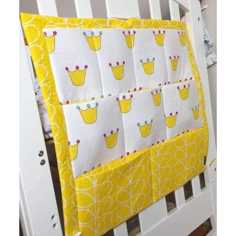 Bett hängen Aufbewahrungstasche Babybett Bett Marke Baby Baumwolle Crib Organizer 60 * 50cm Spielzeug Windeltasche für Kinderbett Bettwäsche Set