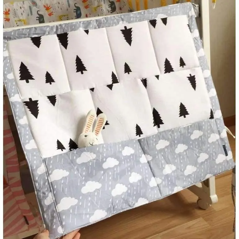 Bett hängen Aufbewahrungstasche Babybett Bett Marke Baby Baumwolle Crib Organizer 60 * 50cm Spielzeug Windeltasche für Kinderbett Bettwäsche Set