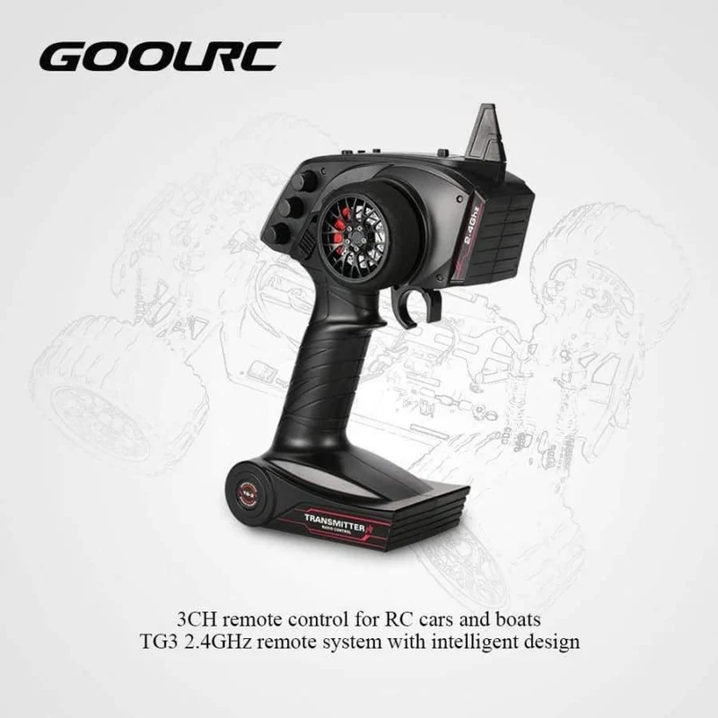 GoolRC TG3 2.4GHz 3CH Digitaler RC-Funksender mit Empfänger für RC-Car-Boot RC-Senderteile