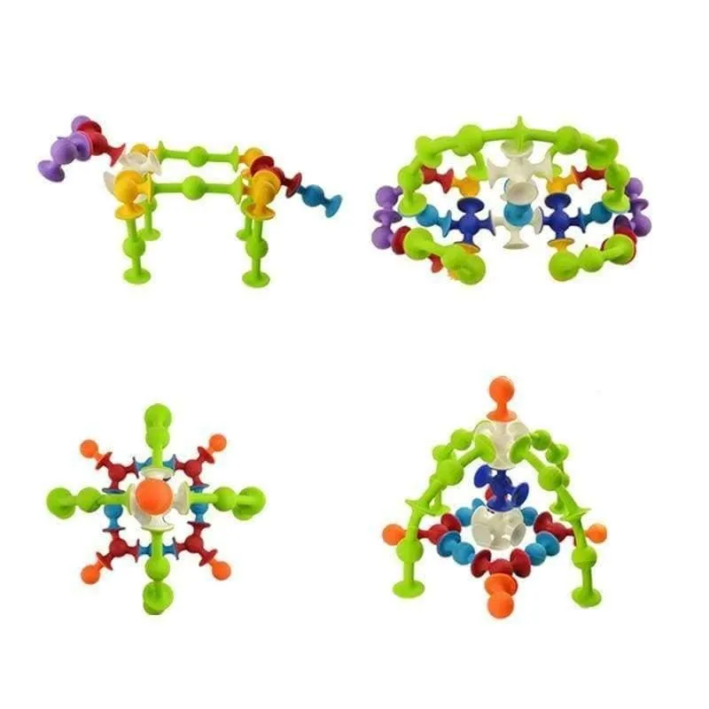 Pop Suckers Lustiger Silikonblock Weiche Bausteine ​​Kinder DIY Modellbau Spielzeug Für Kinder Jungen Mädchen Weihnachtsgeschenk