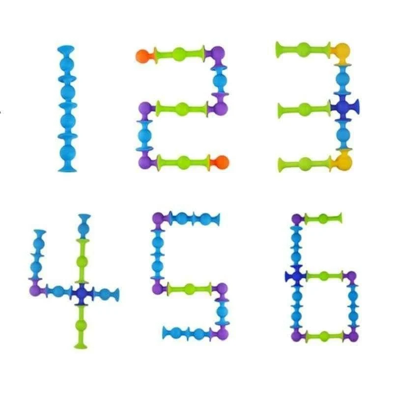 Pop Suckers Lustiger Silikonblock Weiche Bausteine ​​Kinder DIY Modellbau Spielzeug Für Kinder Jungen Mädchen Weihnachtsgeschenk