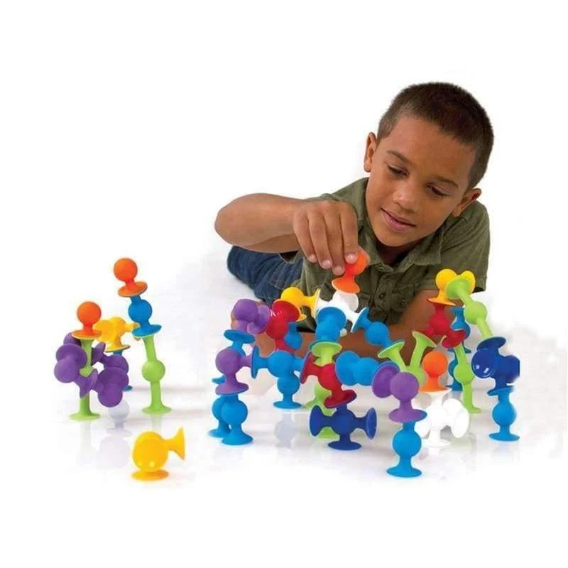 Pop Suckers Lustiger Silikonblock Weiche Bausteine ​​Kinder DIY Modellbau Spielzeug Für Kinder Jungen Mädchen Weihnachtsgeschenk