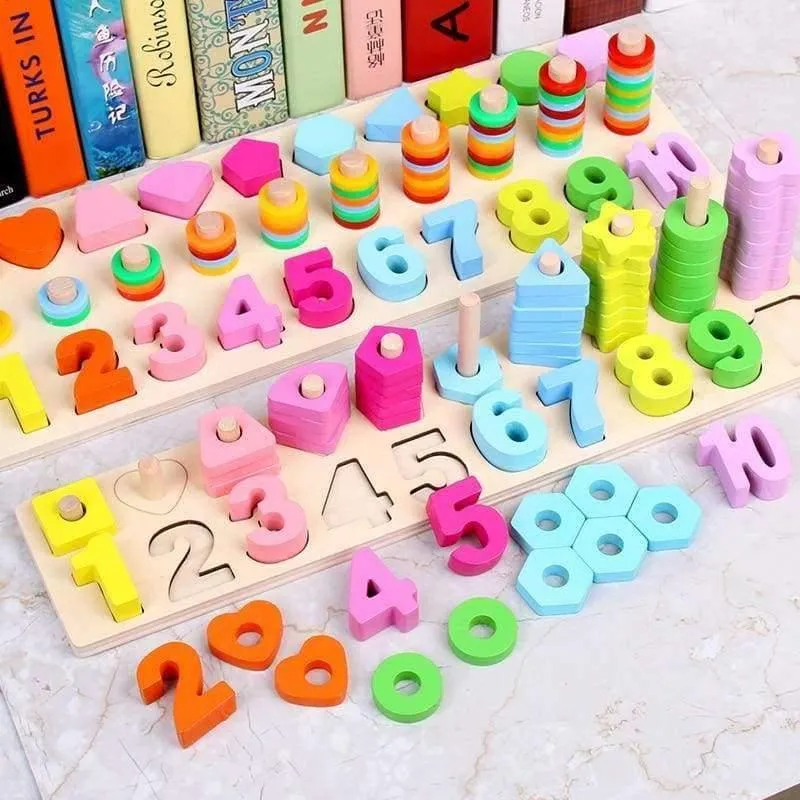 Montessori Mathematik Spielzeug Digitale Form Paarung Lernen Vorschule Zählbrett Kinder Pädagogisches Holzspielzeug für Kinder Geschenk