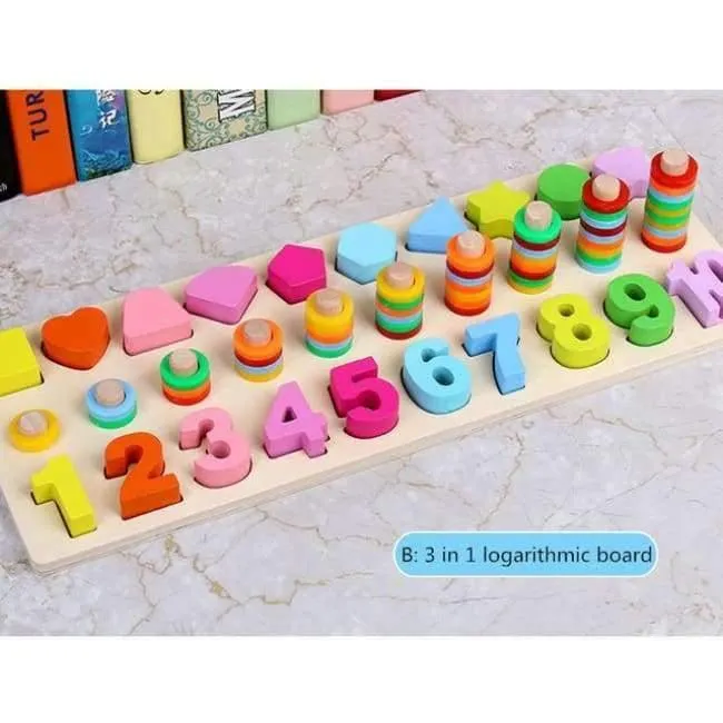 Montessori Mathematik Spielzeug Digitale Form Paarung Lernen Vorschule Zählbrett Kinder Pädagogisches Holzspielzeug für Kinder Geschenk