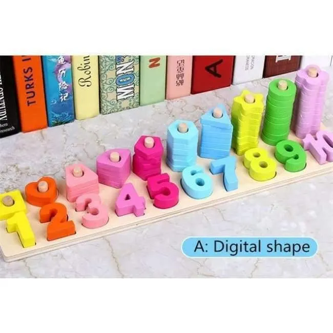 Montessori Mathematik Spielzeug Digitale Form Paarung Lernen Vorschule Zählbrett Kinder Pädagogisches Holzspielzeug für Kinder Geschenk