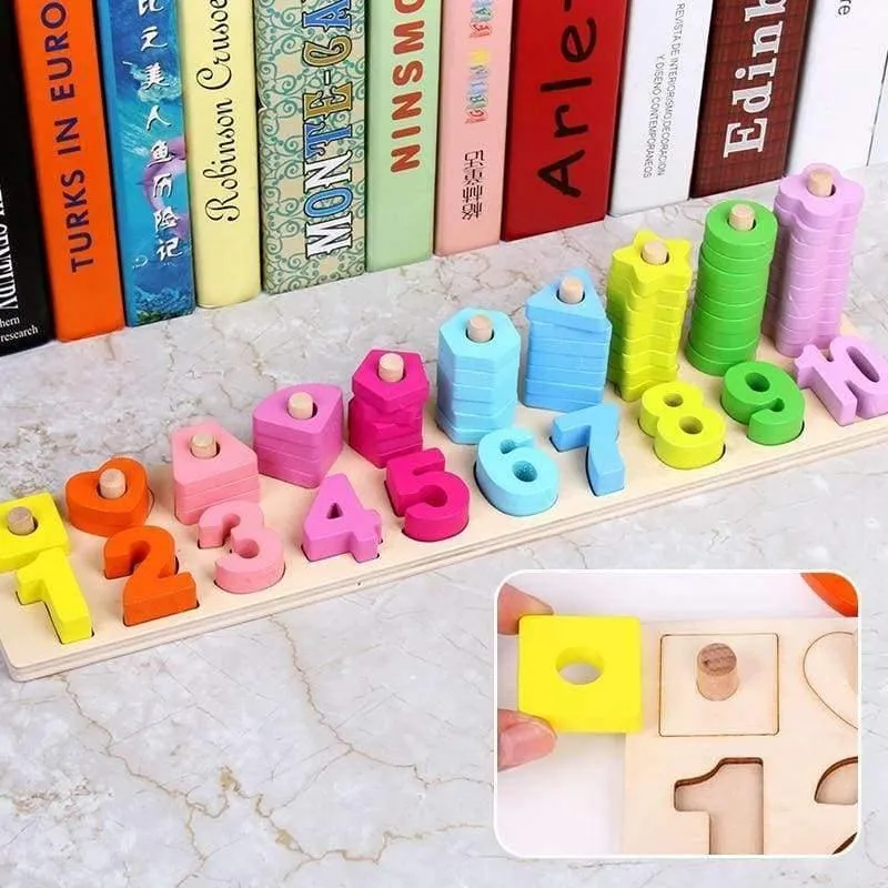 Montessori Mathematik Spielzeug Digitale Form Paarung Lernen Vorschule Zählbrett Kinder Pädagogisches Holzspielzeug für Kinder Geschenk