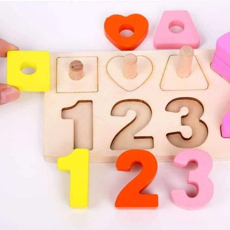 Montessori Mathematik Spielzeug Digitale Form Paarung Lernen Vorschule Zählbrett Kinder Pädagogisches Holzspielzeug für Kinder Geschenk