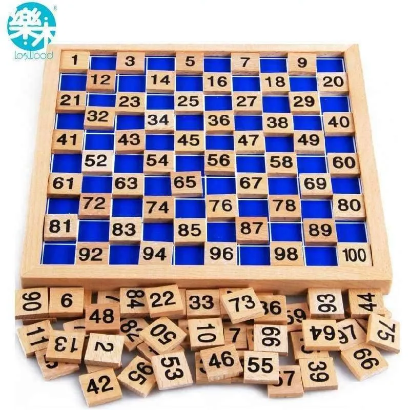Montessori Bildung Holzspielzeug 1-100 Digit Kognitive Mathematik Spielzeug Lehre Logarithmus Version Kid Early Learning Geschenk
