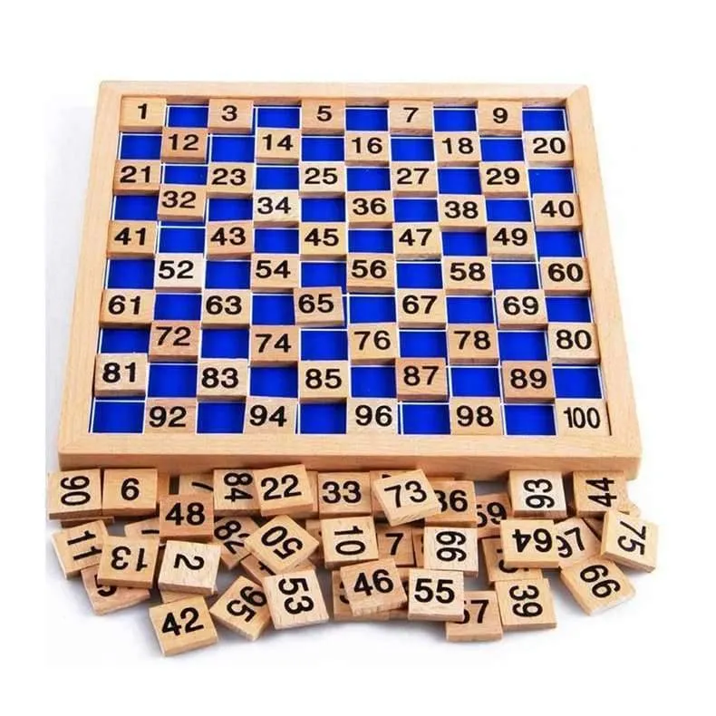 Montessori Bildung Holzspielzeug 1-100 Digit Kognitive Mathematik Spielzeug Lehre Logarithmus Version Kid Early Learning Geschenk