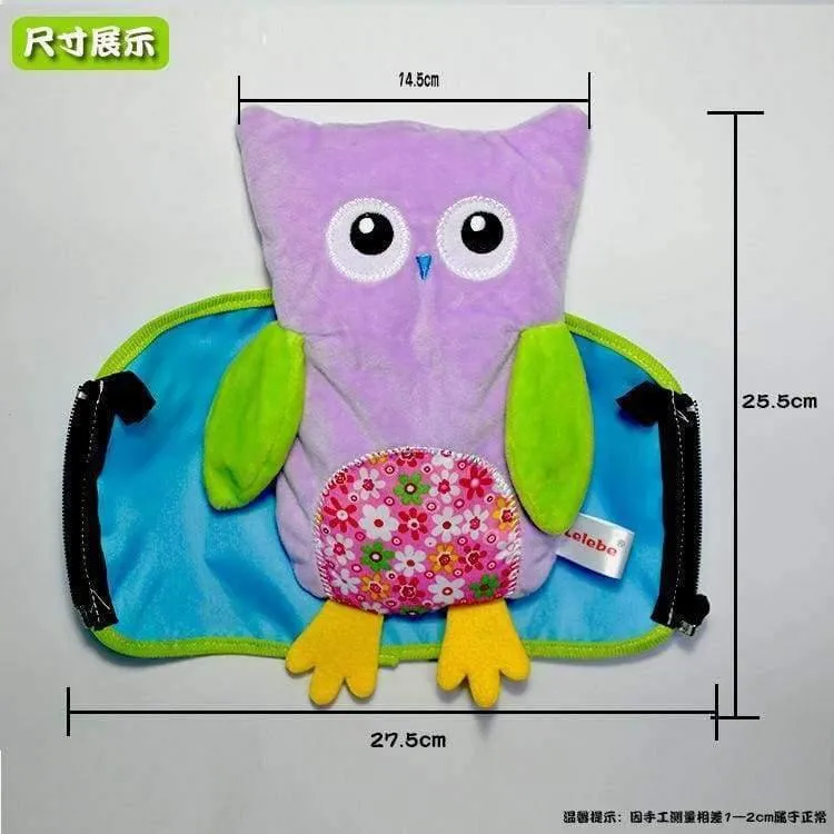 4pcs / set Baby DIY Montessori Kleid Reißverschluss Druckknopf Schnalle Krawatte Lernspielzeug Vorschule weichen Plüschtier Kinder Kleinkind lernen