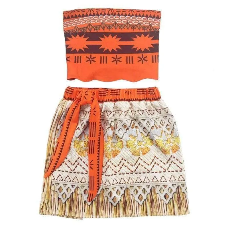 Baby girl clothes Princess dress Moana Cosplay Costume for Children Vaiana Girls Party Wedding dresses with Necklace Costumes