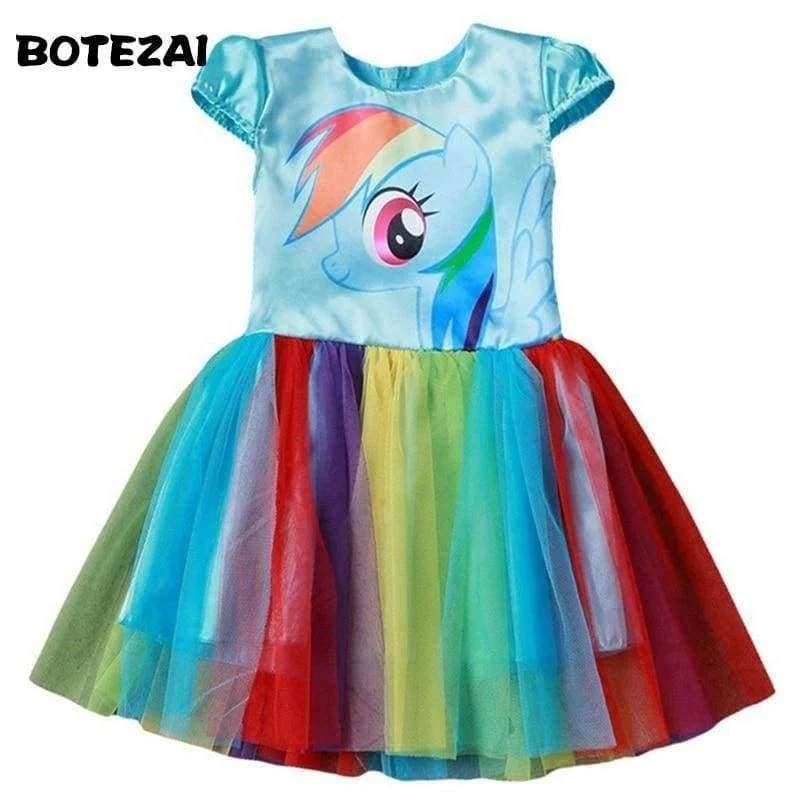 Baby Girl Dress Children Girl little Pony Dresses Cartoon Princess Party Costume Kids Clothes Summer Clothing