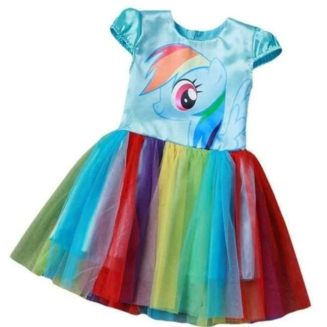 Baby Girl Dress Children Girl little Pony Dresses Cartoon Princess Party Costume Kids Clothes Summer Clothing