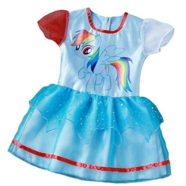 Baby Girl Dress Children Girl little Pony Dresses Cartoon Princess Party Costume Kids Clothes Summer Clothing