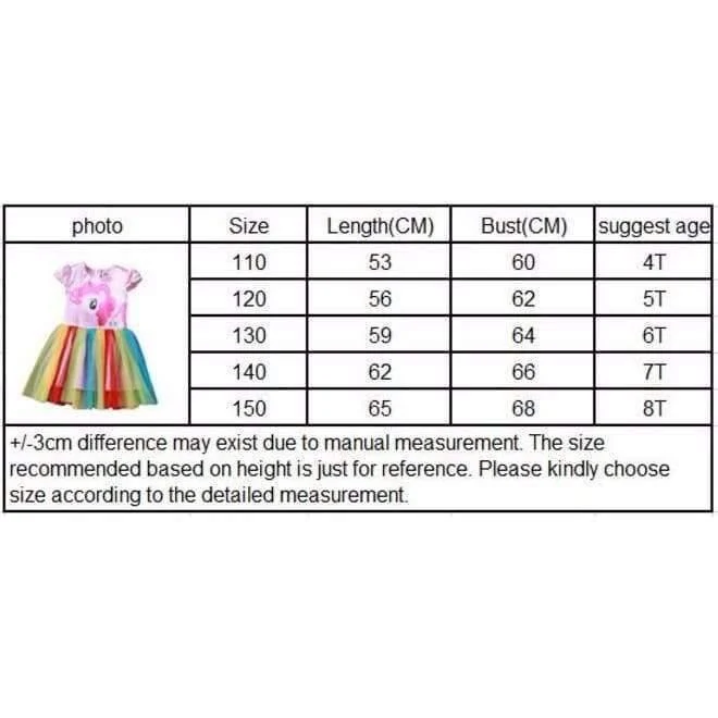 Baby Girl Dress Children Girl little Pony Dresses Cartoon Princess Party Costume Kids Clothes Summer Clothing
