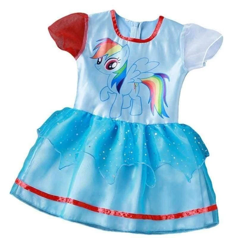 Baby Girl Dress Children Girl little Pony Dresses Cartoon Princess Party Costume Kids Clothes Summer Clothing