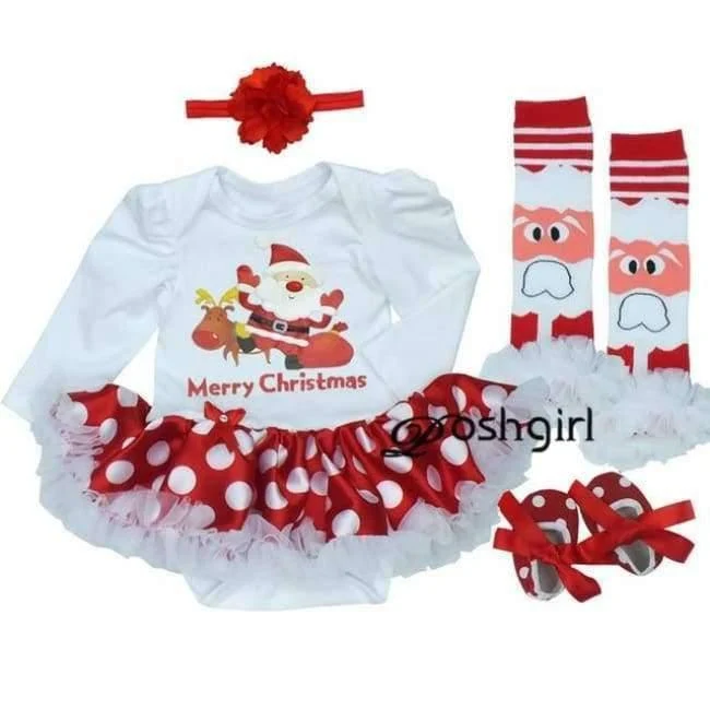 Newborn Christmas Clothes Baby Girls Clothing Set My First Christmas Baby Clothes Set Ruffle Tutu Dress New Born Baby Clothing