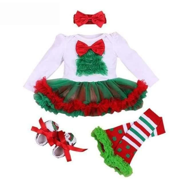 Newborn Christmas Clothes Baby Girls Clothing Set My First Christmas Baby Clothes Set Ruffle Tutu Dress New Born Baby Clothing