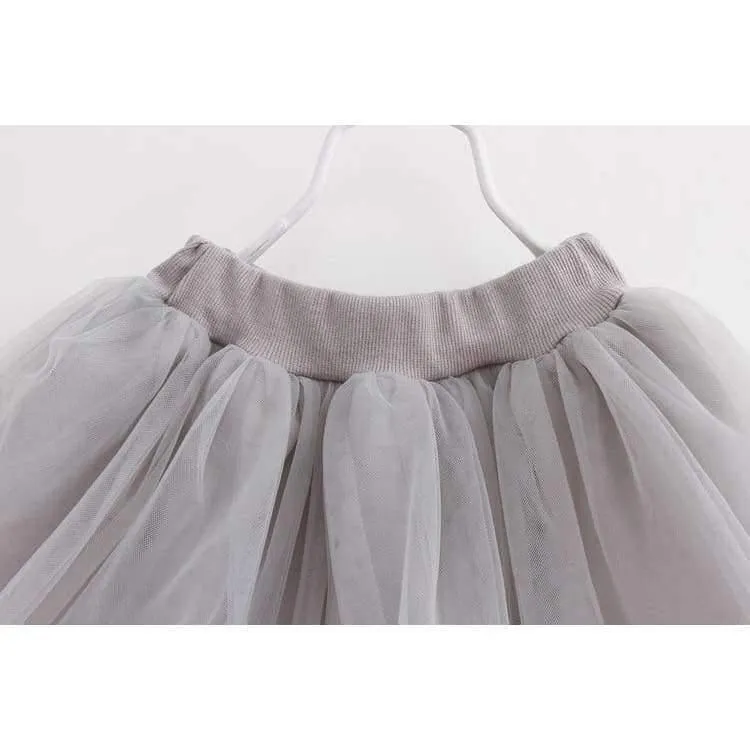 Girls Dress Brand Kids Clothes White Cartoon Short Sleeve T-Shirt+Veil Dress 2Pcs baby girl clothes for 2-6Y