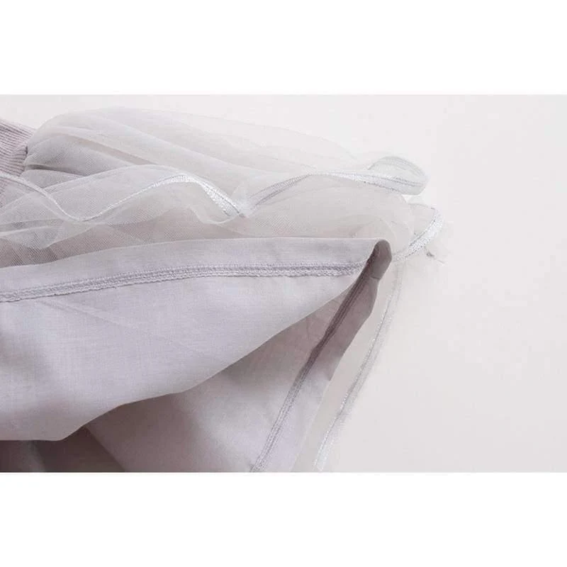 Girls Dress Brand Kids Clothes White Cartoon Short Sleeve T-Shirt+Veil Dress 2Pcs baby girl clothes for 2-6Y