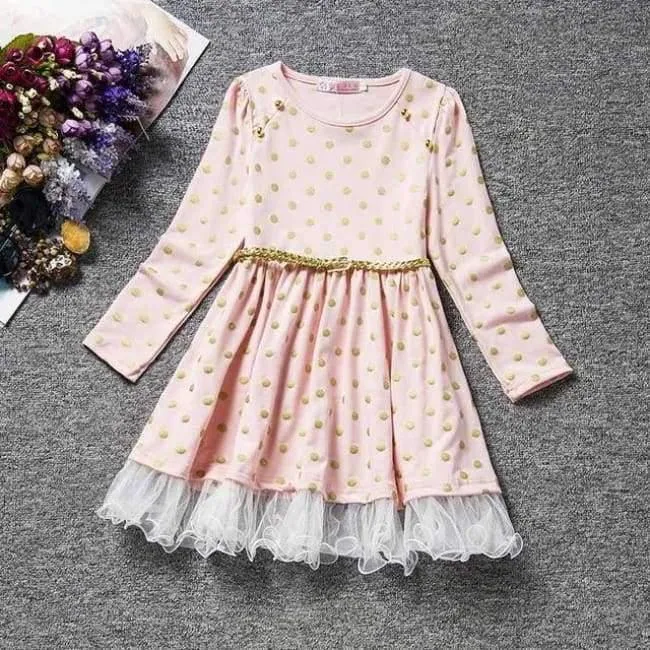 Long Sleeve Dress For Girls Clothing Baby Girl Clothing Teenager School Daily Wear Kids Casual Clothes Vestido Infantil 8T