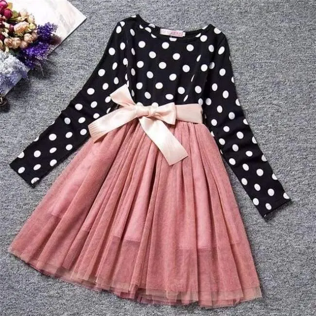 Long Sleeve Dress For Girls Clothing Baby Girl Clothing Teenager School Daily Wear Kids Casual Clothes Vestido Infantil 8T