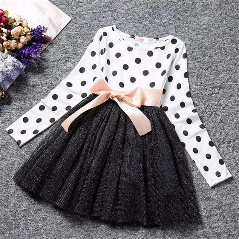 Long Sleeve Dress For Girls Clothing Baby Girl Clothing Teenager School Daily Wear Kids Casual Clothes Vestido Infantil 8T
