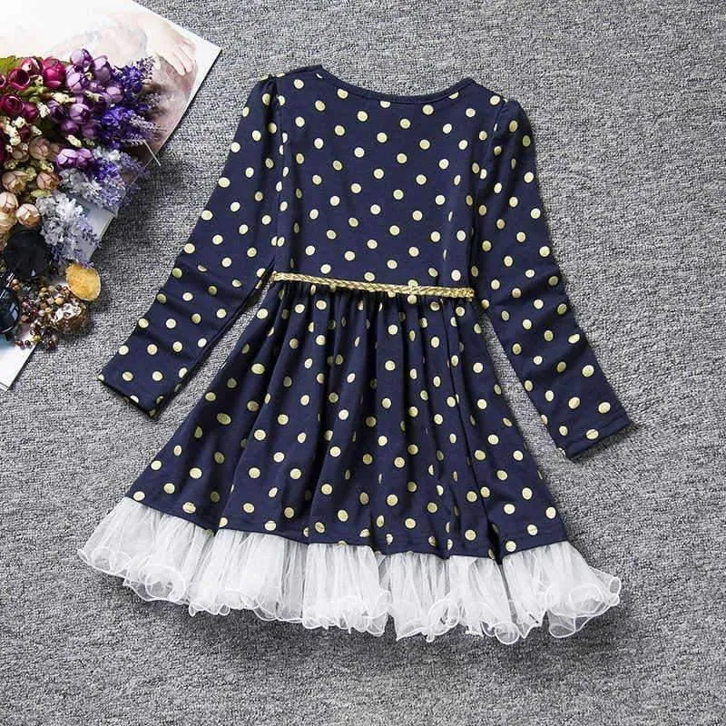 Long Sleeve Dress For Girls Clothing Baby Girl Clothing Teenager School Daily Wear Kids Casual Clothes Vestido Infantil 8T
