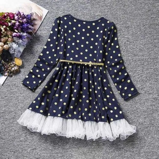 Long Sleeve Dress For Girls Clothing Baby Girl Clothing Teenager School Daily Wear Kids Casual Clothes Vestido Infantil 8T