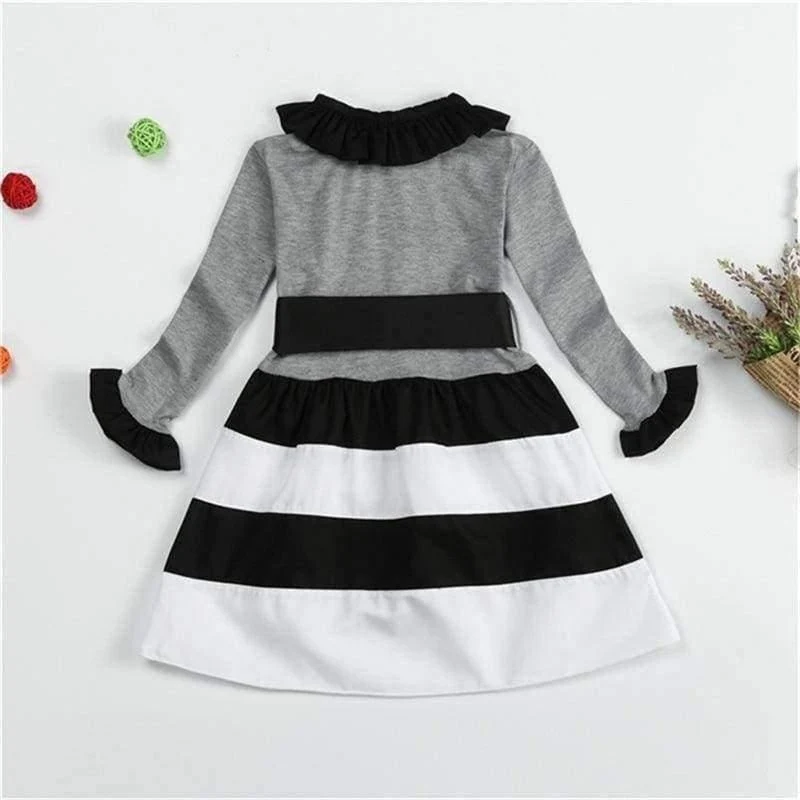 Long Sleeve Dress For Girls Clothing Baby Girl Clothing Teenager School Daily Wear Kids Casual Clothes Vestido Infantil 8T