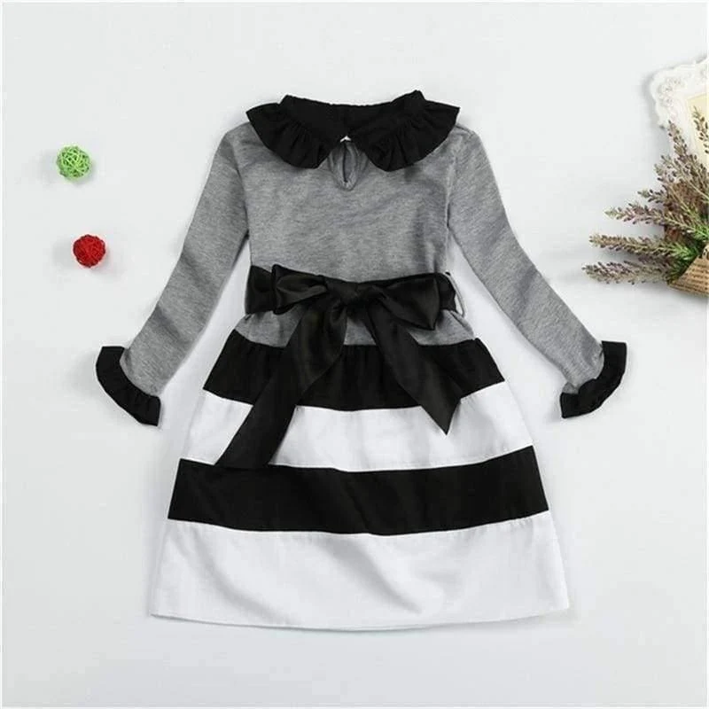 Long Sleeve Dress For Girls Clothing Baby Girl Clothing Teenager School Daily Wear Kids Casual Clothes Vestido Infantil 8T