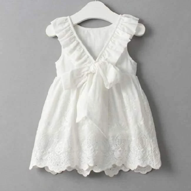 Sweet Princess Dress Baby Kids Girls Clothing Wedding Party Dresses Children Clothing Pink Applique