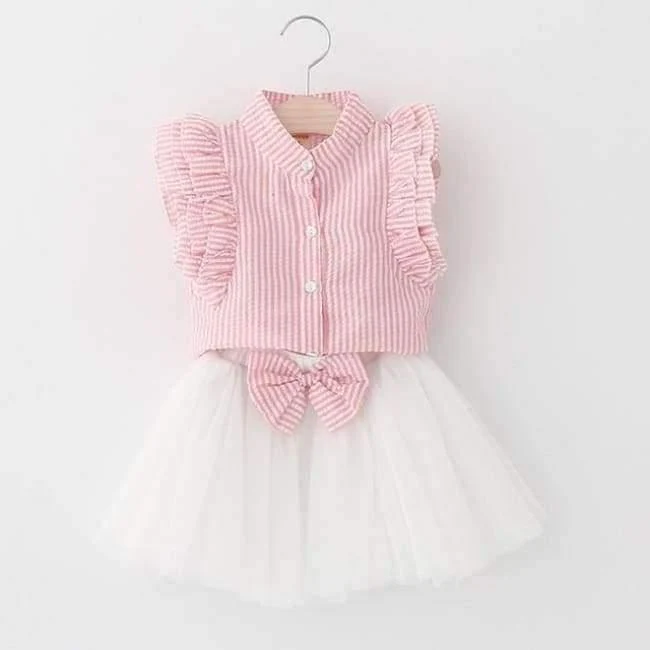 Sweet Princess Dress Baby Kids Girls Clothing Wedding Party Dresses Children Clothing Pink Applique