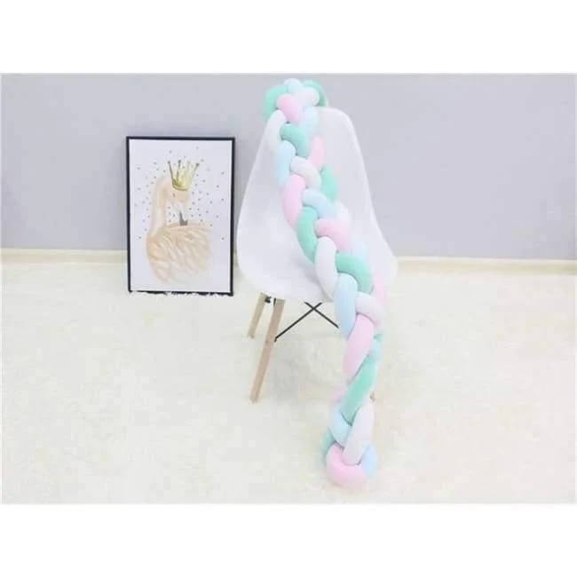 4 Zöpfe 2 Meter Knot Weiche Babybett Stoßstange Krippe Seiten Neugeborenen Krippe Pad Schutz Kinderbett Stoßstangen Bettwäsche für Kleinkinder