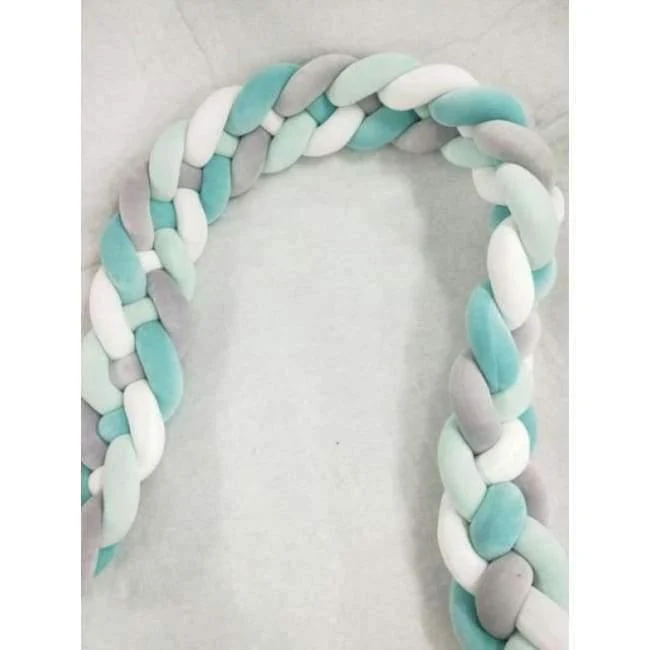 4 Zöpfe 2 Meter Knot Weiche Babybett Stoßstange Krippe Seiten Neugeborenen Krippe Pad Schutz Kinderbett Stoßstangen Bettwäsche für Kleinkinder