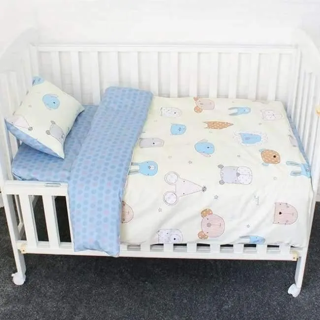 3Pcs Baumwolle Krippe Bettwäsche Kit Für Jungen Mädchen Cartoon Baby Bettwäsche Set Enthält Kissenbezug Bettlaken Bettbezug Ohne Füllstoff