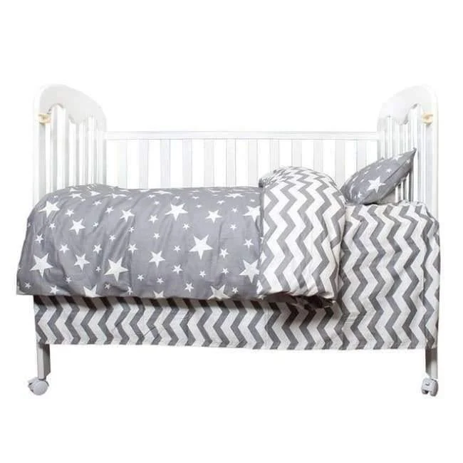 3Pcs Baumwolle Krippe Bettwäsche Kit Für Jungen Mädchen Cartoon Baby Bettwäsche Set Enthält Kissenbezug Bettlaken Bettbezug Ohne Füllstoff